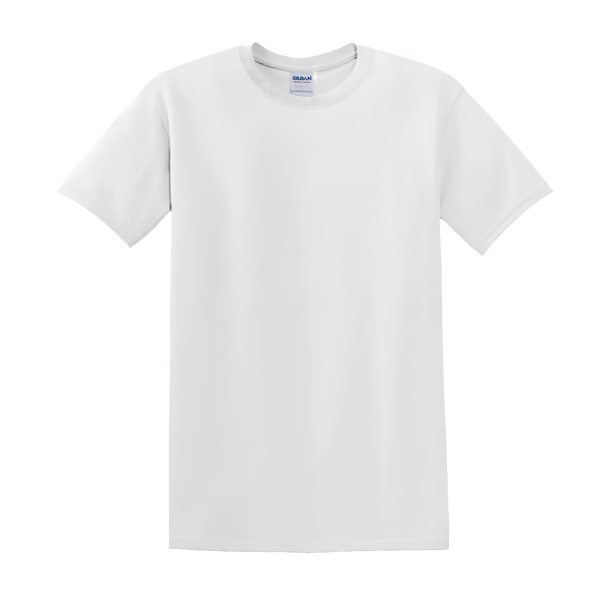 Gildan 5000 – T-Shirt Uomo 100% Cotone, Bianca