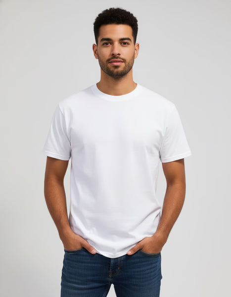 Gildan 5000 – T-Shirt Uomo 100% Cotone, Bianca