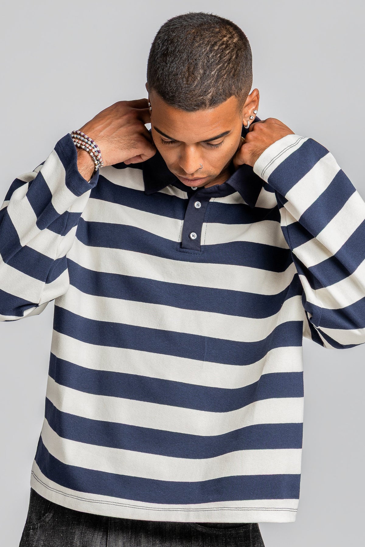 CAMPUS RUGBY POLO NAVY/OFF-WHITE